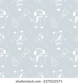 hristmas seamless pattern. Holiday wrapping paper background