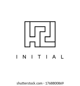 Letra inicial del logotipo de HRJ en diseño de estilo geométrico.