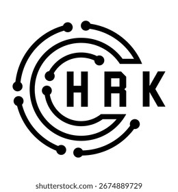 HRK letter design. HRK letter technology logo design. HRK  Monogram logo design for an entrepreneur and business.