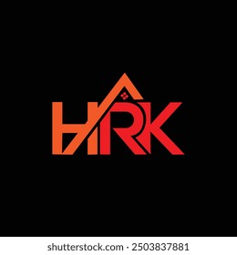 HRK Letter Initial Logo Design Template Vector Illustration