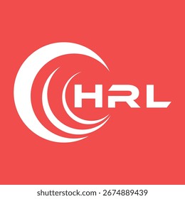 Diseño de carta HRL. Diseño de logotipo de tecnología de letras HRL. Diseño del logotipo de HRL Monogram para un empresario y un negocio.