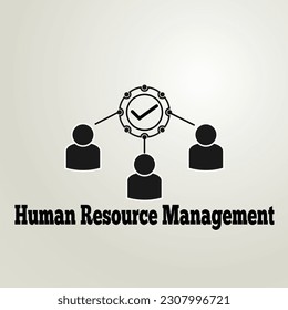 Gestión de recursos humanos de HRM, Icono de HRM, Ilustración de vectores de HRM