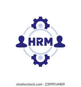 Icono de HRM, vector de gestión de recursos humanos