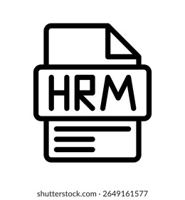 HRM Outline Icon. Human Resource Management HRM icon for employee management, recruitment, and HR processes.