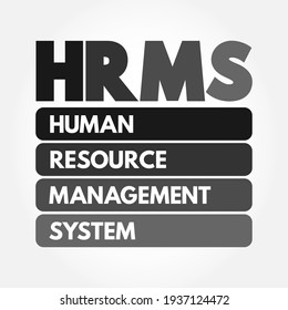 HRMS - Acrónimo del Sistema de Gestión de Recursos Humanos, antecedentes de concepto empresarial