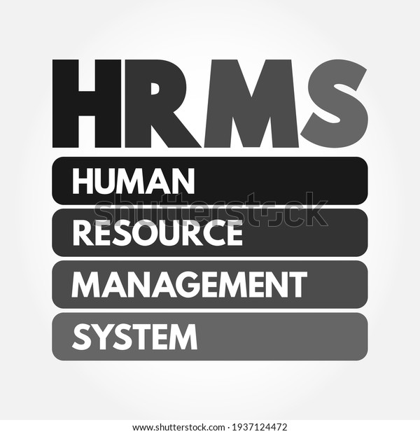 Hrms Human Resource Management System Acronym Stock Vector Royalty Free 1937124472 2596