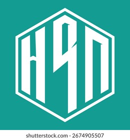 Design de carta HRN. Projeto do logotipo da tecnologia da carta HRN. HRN Monogram design logotipo para um empresário e empresa.
