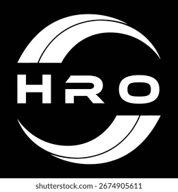 Diseño de letra HRO. Diseño de logotipo de tecnología de letras HRO. HRO Diseño de logotipo de monograma para un emprendedor y negocio.