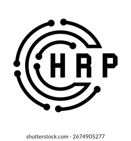 HRP letter design. HRP letter technology logo design. HRP  Monogram logo design for an entrepreneur and business.	