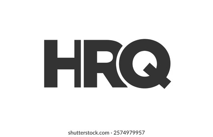 HRQ logo design template with strong and modern bold text. Initial based vector logotype featuring simple and minimal typography. Trendy company identity ideal for businesses brand presence.