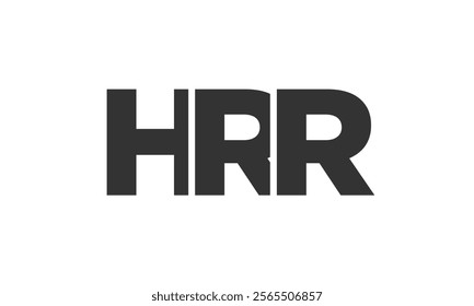 HRR logo design template with strong and modern bold text. Initial based vector logotype featuring simple and minimal typography. Trendy company identity ideal for businesses brand presence.