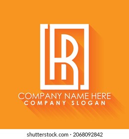 HR,RH Abstract Letters Logo Monogram
