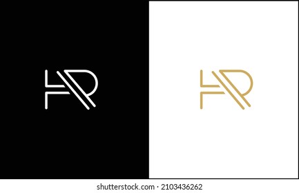 HR,RH Abstract Letters Logo Monogram 
