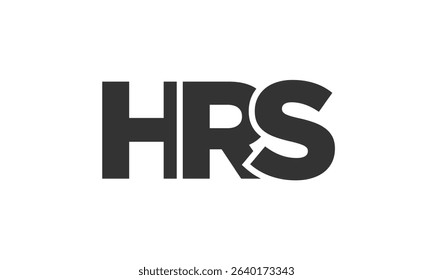 HRS logo design template with strong and modern bold text. Initial based vector logotype featuring simple and minimal typography. Trendy company identity ideal for businesses brand presence.