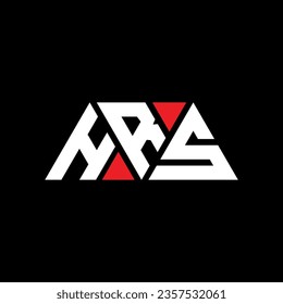 Diseño del logotipo de la letra triangular HRS con forma triangular. Monograma de diseño del logotipo del triángulo HRS. Plantilla de logotipo vectorial de triángulo HRS con color rojo. Logotipo triangular HRS Diseño sencillo, elegante y lujoso.