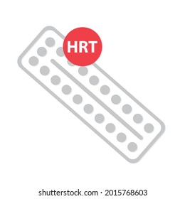 HRT (Hormone Replacement Therapy) concept - vector illustration