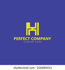 HRT monogram vector logo. Logo with big letter H and the other letter in negative space. Logo for company, industry, school, event, and organization.