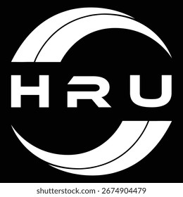 HRU letter design. HRU letter technology logo design. HRU  Monogram logo design for an entrepreneur and business.