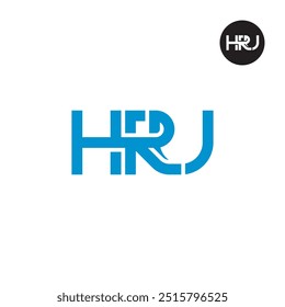 Diseño de monograma de letra de logotipo HRU