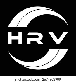 Design da letra HRV. Projeto do logotipo da tecnologia da letra HRV. HRV Monogram design logotipo para um empresário e empresa.