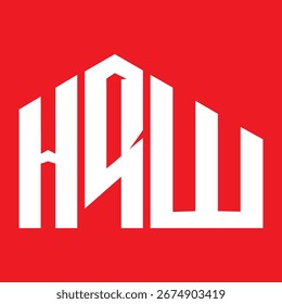 Diseño de carta HRW. Diseño de logotipo de tecnología de letras HRW. Diseño del logotipo de HRW Monogram para un empresario y un negocio.