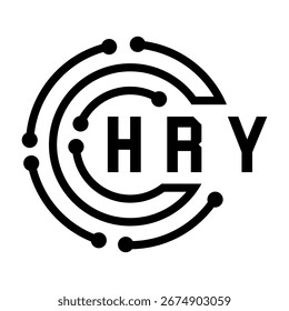HRY letter design. HRY letter technology logo design. HRY  Monogram logo design for an entrepreneur and business.