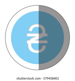 hryvnia currency symbol icon image, vector illustration