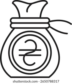 Design de ícone de estilo preenchido Hryvnia