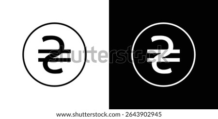 Hryvnia icon Graphic vector set for ui design