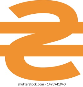 Hryvnia Сurrency Icon, symbol, element. Vector graphic. Isolated on white. Flat style design.