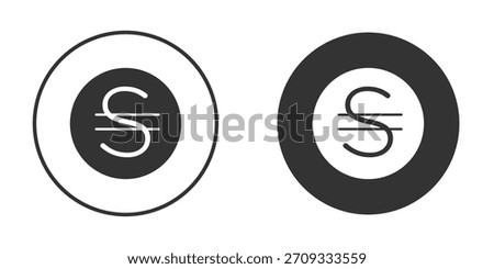 Hryvnia icon symbol sign in solid style.