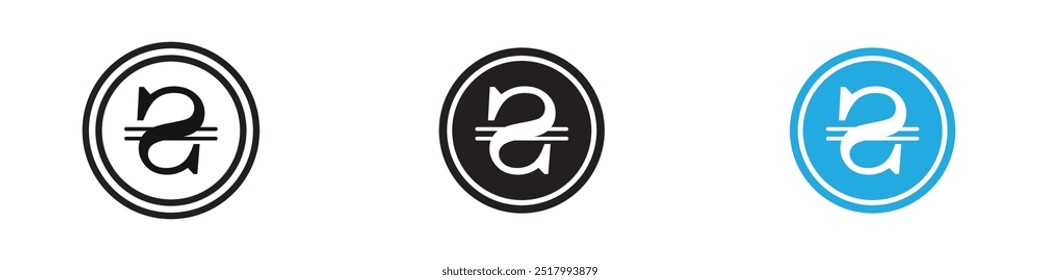 Hryvnia icon thin line illustration