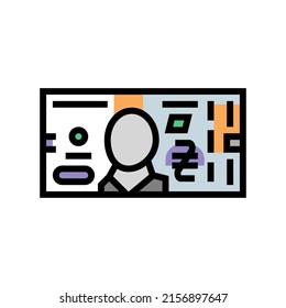 hryvnia uah color icon vector. hryvnia uah sign. isolated symbol illustration