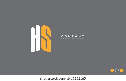  HS Alphabet letters Initials Monogram logo SH, H and S