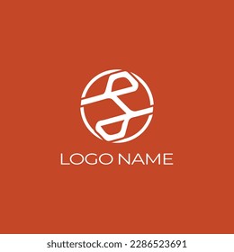 HS circle logo design eps vector template