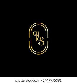 HS creative modern letters logo design template