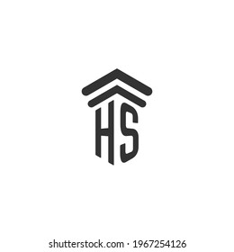 HS initial for law firm logo design template