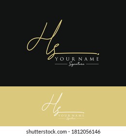 HS Initial letter handwriting and signature logo.