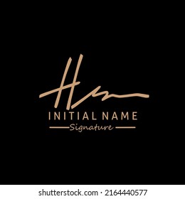 HS Initial letter handwriting and signature logo