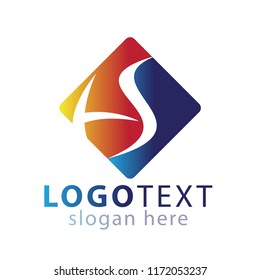 HS Initial letter logo icon vector template