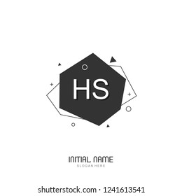 HS Initial logo template vector