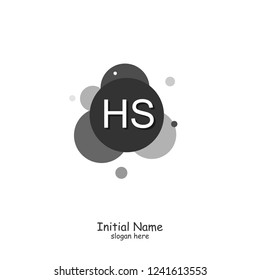 HS Initial logo template vector