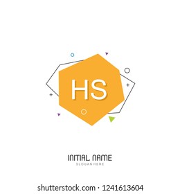 HS Initial logo template vector
