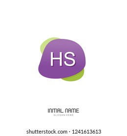 HS Initial logo template vector