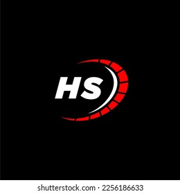 HS initial monogram for automotive logo with speed image design vector