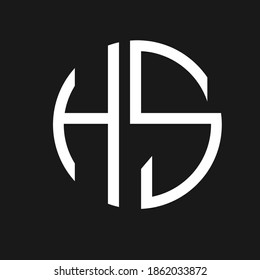 HS initials logo, name initials logo, company initials logo, person initials logo.