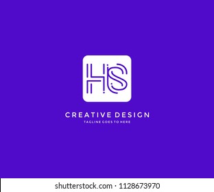 HS Letter App Logo Design