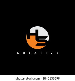HS Letter Initial Logo Design Template Vector Illustration	

