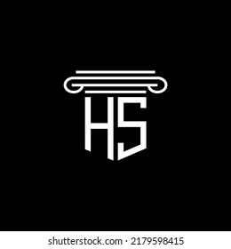 HS letter logo creative design with vector graphic