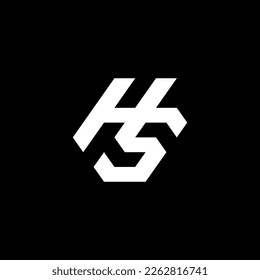 Diseño del logotipo de la letra del SA, monograma del SA, logotipo del SA inicial, logotipo de la letra HS